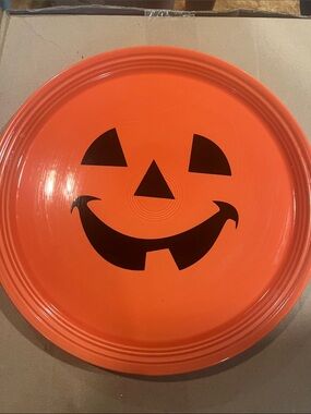 Fiesta Orange Jack-O'-Lantern Round Serving Platter